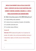 RHFAC EXAM NEWEST 2026 &ndash; 200&plus; REAL TEST BANK QUESTIONS WITH CORRECT ANSWERS & RATIONALES &vert; RICK HANSEN FOUNDATION ACCESSIBILITY CERTIFICATION PREP &ndash; PASS YOUR RHFAC EXAM WITH CONFIDENCE&NewLine;&NewLine;
