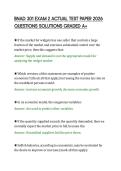BNAD 301 EXAM 2 ACTUAL TEST PAPER 2026&NewLine;QUESTIONS SOLUTIONS GRADED A&plus;