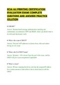 ECSA 102 PRINTING CERTIFICATION&NewLine;EVALUATION EXAMS COMPLETE&NewLine;QUESTIONS AND ANSWERS PRACTICE&NewLine;SOLUTION&NewLine;