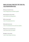 BNAD 301 EXAM 2 PRACTICE TEST 2026 FULL&NewLine;SOLUTIONS REVIEW PACK&NewLine;