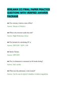 EDELMAN CCI FINAL PAPER PRACTICE&NewLine;QUESTIONS WITH VERIFIED ANSWERS&NewLine;PACKAGE