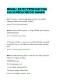 EDELMAN CCI TEST PAPER QUESTIONS&NewLine;AND SOLUTIONS VERIFIED ANSWERS