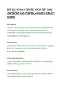 EDF 6223 EXAM 1 CERTIFICATION TEST 2026&NewLine;QUESTIONS AND VERIFIED ANSWERS ALREADY&NewLine;PASSED&NewLine;