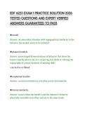 EDF 6223 EXAM 1 PRACTICE SOLUTION 2026&NewLine;TESTED QUESTIONS AND EXPERT VERIFIED&NewLine;ANSWERS GUARANTEED TO PASS