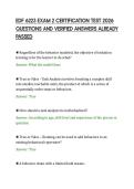 EDF 6223 EXAM 2 CERTIFICATION TEST 2026&NewLine;QUESTIONS AND VERIFIED ANSWERS ALREADY&NewLine;PASSED&NewLine;