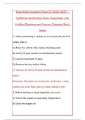 CA SMOG CHECK INSPECTOR EXAM NEWEST 2026 &ndash; 200&plus; REAL TEST BANK QUESTIONS WITH CORRECT ANSWERS & RATIONALES &vert; CALIFORNIA BUREAU OF AUTOMOTIVE REPAIR CERTIFICATION PREP &ndash; PASS YOUR SMOG INSPECTOR LICENSE EXAM WITH CONFIDENCE&NewLine;&NewLine;