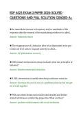 EDF 6223 EXAM 3 PAPER 2026 SOLVED&NewLine;QUESTIONS AND FULL SOLUTION GRADED A&plus;