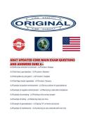 ABAT UPDATED CORE MAIN EXAM QUESTIONS AND ANSWERS SURE