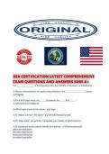 AEA CERTIFICATION LATEST COMPREHENSIVE EXAM QUESTIONS AND ANSWERS SURE