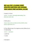 EDF 6225 TEST 2 CLOSING SCRIPT&NewLine;UPDATED QUESTIONS AND ANSWERS&NewLine;VIEW AHEAD PREP MATERIAL SOLVED&NewLine;