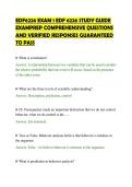 EDF6226 EXAM 1 EDF 6226 STUDY GUIDE&NewLine;EXAMPREP COMPREHENSIVE QUESTIONS&NewLine;AND VERIFIED RESPONSES GUARANTEED&NewLine;TO PASS&NewLine;