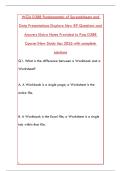 WGU D388 FUNDAMENTALS OF SPREADSHEETS AND DATA PREPARATION &ndash; NEWEST 2026 OA EXAM TEST BANK &lpar;200&plus; Q&A WITH RATIONALES&rpar;