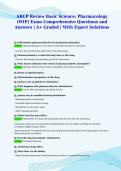 ABCP Review Basic Science&colon; Pharmacology&NewLine;&lpar;WIP&rpar; Exam Comprehensive Questions and&NewLine;Answers &vert; A&plus; Graded &vert; With Expert Solutions