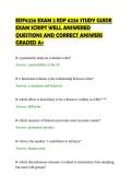EDF6226 EXAM 2 EDF 6226 STUDY GUIDE&NewLine;EXAM SCRIPT WELL ANSWERED&NewLine;QUESTIONS AND CORRECT ANSWERS&NewLine;GRADED A&plus;