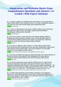 Oxygenation and Perfusion Basics Exam&NewLine;Comprehensive Questions and Answers &vert; A&plus;&NewLine;Graded &vert; With Expert Solutions