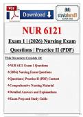 NUR 6121 Exam 1 &vert; &lpar;2026&rpar; Advanced Practice Nursing II Questions & Answers &vert; William Paterson University &ndash; Complete A&plus; Study Guide &lpar;PDF&rpar;