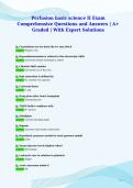 Perfusion basic science II Exam&NewLine;Comprehensive Questions and Answers &vert; A&plus;&NewLine;Graded &vert; With Expert Solutions