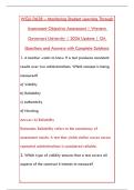 WGU D638 MONITORING STUDENT LEARNING THROUGH ASSESSMENT &ndash; NEWEST 2026 OA EXAM TEST BANK &lpar;200&plus; Q&A WITH RATIONALES&rpar;