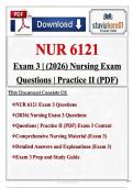 NUR 6121 Exam 3 &vert; &lpar;2026&rpar; Advanced Practice Nursing II Questions & Answers &vert; William Paterson University &ndash; Complete A&plus; Study Guide &lpar;PDF&rpar;