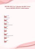 2025-2026&colon; MPA Cap&period; 7 &vert; Questions with 100&percnt; Correct&NewLine;Answers 2025&sol;2026 UPDATE &vert; Verified Solutions