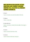 EMD CERTIFICATION QUIZZES ACTUAL&NewLine;QUESTIONS AND CORRECT ANSWERS&NewLine;VERIFIED FULL SOLUTION 100 PERCENT&NewLine;CORRECT GRADED A&plus;