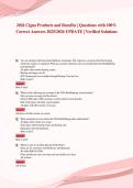 2026 Cigna Products and Benefits &vert; Questions with 100&percnt;&NewLine;Correct Answers 2025&sol;2026 UPDATE &vert; Verified Solutions