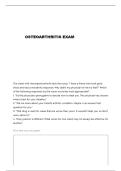 NCLEX REVIEW RHEUMATOID ARTHRITIS & OSTEOARTHRITIS QUESTIONS AND VERIFIED ANSWERS