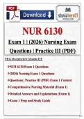 NUR 6130 Exam 1 &vert; &lpar;2026&rpar; Advanced Practice Nursing III Questions & Answers &vert; William Paterson University &ndash; Complete A&plus; Study Guide &lpar;PDF&rpar;&NewLine;&NewLine;