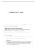 OSTEOARTHRITIS REVIEW QUESTIONS AND VERIFIED ANSWERS