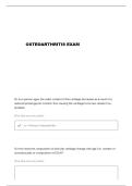 OSTEOARTHRITIS GUIDE QUESTIONS AND VERIFIED ANSWERS