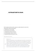 OSTEOARTHRITIS QUESTIONS AND VERIFIED ANSWERS