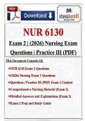 NUR 6130 Exam 2 &vert; &lpar;2026&rpar; Advanced Practice Nursing III Questions & Answers &vert; William Paterson University &ndash; Complete A&plus; Study Guide &lpar;PDF&rpar;