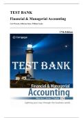 Test Bank &mdash; Financial & Managerial Accounting&comma; 17th Edition &lpar;Warren&comma; Jones & Tayler&comma; 2025&rpar; &vert; All Chapters 1-28 Covered