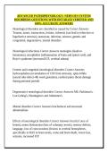 ADVANCED PATHOPHYSIOLOGY&colon; NERVOUS SYSTEM DISORDERS QUESTIONS WITH DETAILED VERIFIED AND 100&percnt; ACCURATE ANSWERS