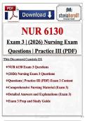 NUR 6130 Exam 3 &vert; &lpar;2026&rpar; Advanced Practice Nursing III Questions & Answers &vert; William Paterson University &ndash; Complete A&plus; Study Guide &lpar;PDF&rpar;