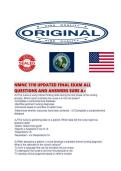 NMNC 1110 UPDATED FINAL EXAM ALL QUESTIONS AND ANSWERS SURE
