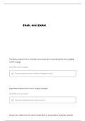 FAML 400 EXAM 2 QUESTIONS AND VERIFIED ANSWERS