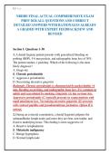 NBDHE FINAL ACTUAL COMPREHENSIVE EXAM&NewLine;PREP 2026 ALL QUESTIONS AND CORRECT&NewLine;DETAILED ANSWERS WITH RATIONALES ALREADY&NewLine;A GRADED WITH EXPERT FEEDBACK&vert;NEW AND&NewLine;REVISED&NewLine;