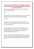 ADVANCED PATHOPHYSIOLOGY - CHAPTER 15 - NERVOUS SYSTEM QUESTIONS WITH DETAILED VERIFIED AND 100&percnt; ACCURATE ANSWERS