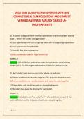 WGU C808 CLASSIFICATION SYSTEMS WITH 200 &NewLine;COMPLETE REAL EXAM QUESTIONS AND CORRECT &NewLine;VERIFIED ANSWERS&sol; ALREADY GRADED A&plus;  &NewLine;&lpar;MOST RECENT&excl;&excl;&rpar;