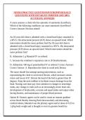 NEURO PRACTICE QUESTIONS&sol;PATHOPHYSIOLOGY QUESTIONS WITH DETAILED VERIFIED AND 100&percnt; ACCURATE ANSWERS