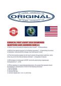 SURGICAL FIRST ASSIST 2026 EXAMINERS QUESTIONS AND ANSWERS SURE