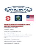 COLORADO ESTHETICIAN REVIEW EXAM ACTUAL QUESTIONS AND ANSWERS SURE 