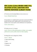EPIC CLN251 CLN252 REVIEW SHEET FULL&NewLine;SOLUTION ACTUAL QUESTIONS WITH&NewLine;VERIFIED RESPONSES ALREADY PASSED&NewLine;
