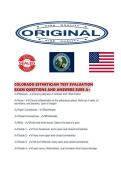 COLORADO ESTHETICIAN TEST EVALUATION EXAM QUESTIONS AND ANSWERS SURE 
