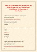 TEXAS MANICURIST WRITTEN STATE BOARD TEST &NewLine;2026&vert;300 Questions and Correct Answers  &NewLine;&lpar;100&percnt; Correct Verified Answers&rpar;  &NewLine;New Version