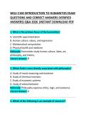 &NewLine;WGU C100 Introduction to Humanities Exam Questions and Correct Answers