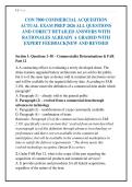 CON 7800 COMMERCIAL ACQUISITION&NewLine;ACTUAL EXAM PREP 2026 ALL QUESTIONS&NewLine;AND CORECT DETAILED ANSWERS WITH&NewLine;RATIONALES ALREADY A GRADED WITH&NewLine;EXPERT FEEDBACK&vert;NEW AND REVISED&NewLine;