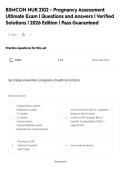 BSMCON NUR 2102 - Pregnancy Assessment&NewLine;Ultimate Exam &vert; Questions and Answers &vert; Verified&NewLine;Solutions &vert; 2026 Edition &vert; Pass Guaranteed