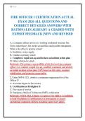 FIRE OFFICER 1 CERTIFICATION ACTUAL&NewLine;EXAM 2026 ALL QUESTIONS AND&NewLine;CORRECT DETAILED ANSWERS WITH&NewLine;RATIONALES ALREADY A GRADED WITH&NewLine;EXPERT FEEDBACK &vert;NEW AND REVISED&NewLine;
